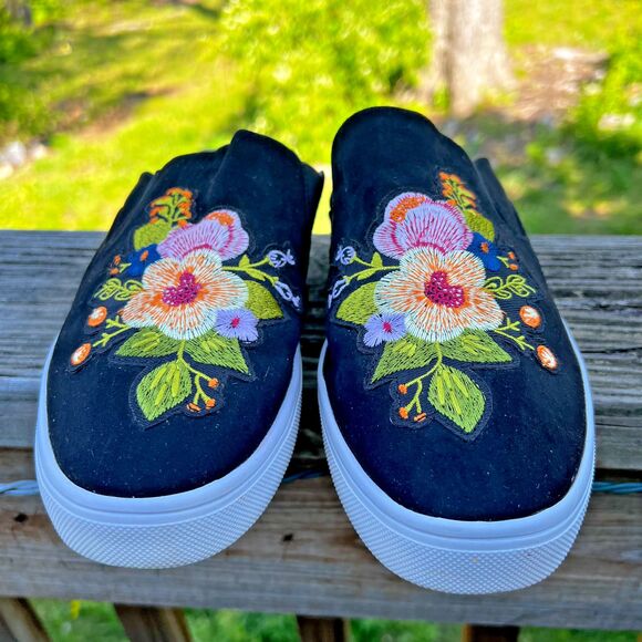 Steven by Steve Madden Natural Confort Natun Slip-On Embroidered Mules Size 8 - Picture 2 of 16